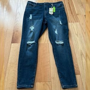 Wax Jean Sustainable High Rise Push Up Denim